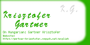 krisztofer gartner business card